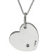 9ct White Gold Diamond Heart Pendant