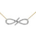 9ct Yellow Gold Diamond Infinity Necklace