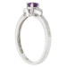 18ct White Gold 0.25ct Amethyst & 0.05 Diamond Fancy Dress Ring
