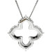 18ct White Gold Quatrefoil Diamond Pendant