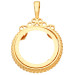 9ct Yellow Gold Decorative Half Sovereign Coin Mount Pendant