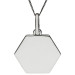 Sterling Silver Hexagonal Plaque Pendant