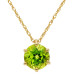 9ct Yellow Gold Peridot Solitaire Pendant