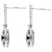 18ct White Gold Diamond & 2.08ct Sapphire Drop Earrings