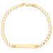 Children's 9ct Yellow Gold Engravable ID Curb Bracelet