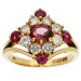 18ct Yellow Gold Ruby & Diamond Ring