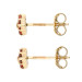 9ct Yellow Gold 0.25ct Garnet Floral Cluster Earrings