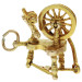 Pre-Owned 9ct Yellow Gold Spinning Wheel Charm
