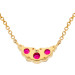 18ct Yellow Gold Ruby & Diamond Bouquet Necklace