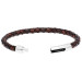 Men's Antique Dark Brown Leather Bracelet With Steel Clasp