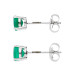 9ct White Gold Round 0.95ct Emerald Solitaire Stud Earrings