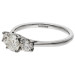 Platinum 1.20ct Three Stone Natural Diamond Ring
