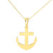 9ct Yellow Gold Anchor Pendant