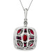 18ct White Gold Diamond & 1.62ct Ruby Pendant