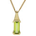 9ct Yellow Gold Art-Deco Inspired Peridot Pendant