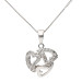 9ct White Gold 0.13ct Diamond Heart Pendant