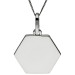 Sterling Silver Hexagonal Plaque Pendant