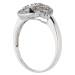 9ct White Gold 0.12ct Diamond Heart Ring