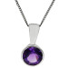 9ct White Gold 0.43ct Amethyst Pendant