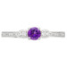 18ct White Gold 0.25ct Amethyst & 0.05 Diamond Fancy Dress Ring