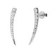 Sterling Silver Cubic Zirconia Comet Stud Earrings
