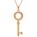 18ct Rose Gold 0.18ct Diamond Key Pendant