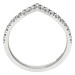 Platinum 0.28ct Diamond Wishbone Half Eternity Ring