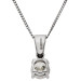 9ct White Gold 0.45ct Natural Diamond Pendant