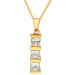9ct Yellow Gold Cubic Zirconia Trilogy Pendant