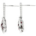 18ct White Gold Diamond & 2.19ct Ruby Drop Earrings