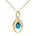 9ct Gold Topaz & Diamond Pendant