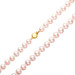 9ct Yellow Gold 7.5-8.25mm White Round Cultured River Pearl Necklace