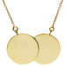 9ct Yellow Gold Double Disc Necklace