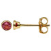 9ct Yellow Gold 0.20ct Round Pink Tourmaline Solitaire Stud Earrings