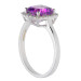  9ct White Gold Amethyst & Diamond Halo Ring