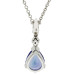 18ct White Gold Tanzanite & Diamond Pendant