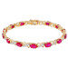 9ct Yellow Gold Ruby & Diamond Bracelet