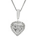 9ct White Gold 0.25ct Diamond Heart Pendant