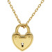 9ct Yellow Gold Padlock Heart Pendant