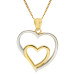 9ct Yellow & White Gold Heart Pendant