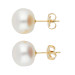 9ct Gold 10mm Freshwater Button Pearl Earrings