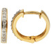 11mm 9ct Yellow Gold Diamond Hoop Earrings