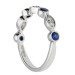 18ct White Gold Sapphire & Diamond Fancy Half Eternity Ring
