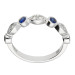 18ct White Gold Sapphire & Diamond Fancy Half Eternity Ring