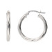 9ct White Gold 2cm Twist Hoop Earrings