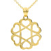 9ct Yellow Gold Circle Of Love Pendant