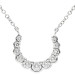 18ct White Gold Diamond Horseshoe Necklace
