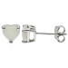Opal & 9ct White Gold Heart Earrings
