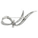 14ct White Gold Sapphire & Diamond Brooch
