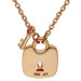 18ct Rose Gold Diamond Padlock & Key Necklace
